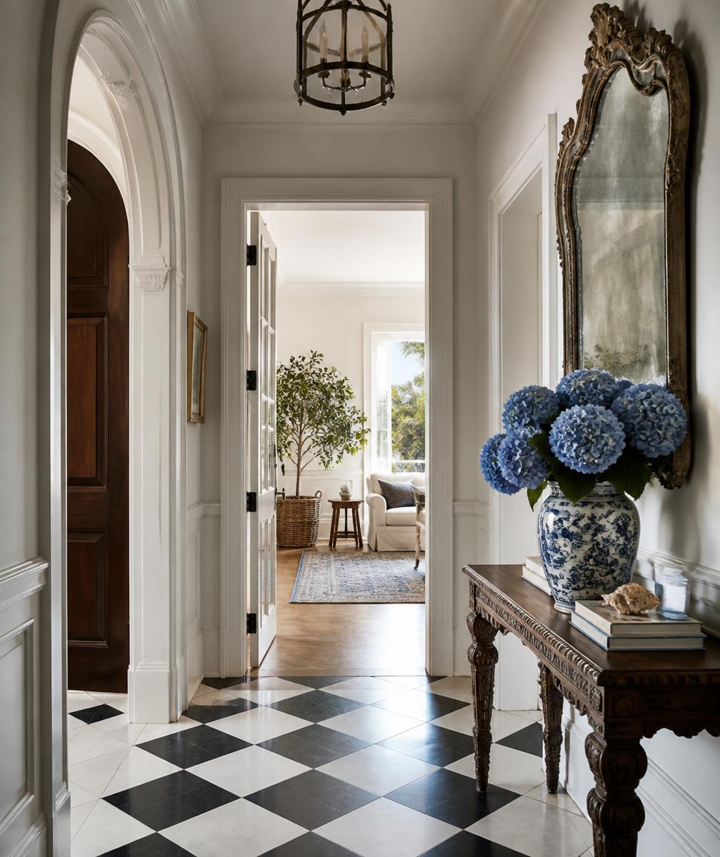 The Blue & White House in Montecito, California